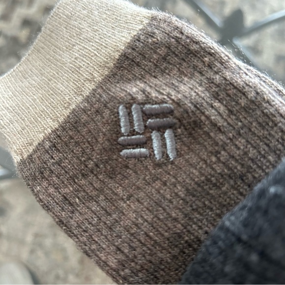 Columbia Men's Wool-Blend Crew Socks - Black, Blue, Tan, & Brown (4-Pack) - Picture 6 of 7